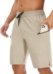 MIVEI Men's Quick Dry 9" Swim Trunks - Khaki
