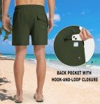 Men's Quick Dry Swim Trunks with Compression Liner