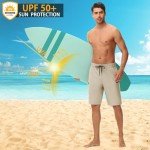 MIVEI Men's Quick Dry 9" Swim Trunks - Khaki