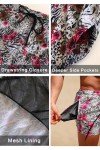 Men's White Flower Beach Shorts with Mesh Lining