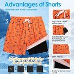 Men's Quick-Dry Swim Trunks with Compression Liner