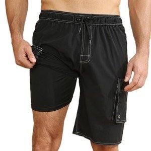 Men's Quick-Dry Swim Trunks with Compression Liner