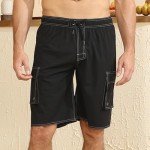 Men's Quick-Dry Swim Trunks with Compression Liner