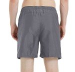 Men's Dark Grey Swim Shorts with Zipper Pockets