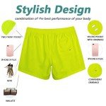 Men's Quick Dry Yellow Beach Shorts with Pockets
