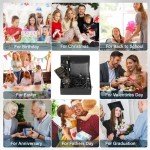 Men's Leather Quartz Watch & Accessories Gift Set