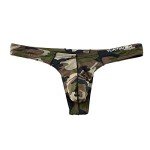 CSMARTE Men's Camouflage Low Rise Thong - 4 Pack