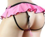 Sissy Pouch Panties Skirted Bikini Briefs - Rose Pink