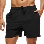 FEOYA Men's Quick Dry Swim Shorts with Pockets