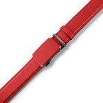 Men's Leather Ratchet Belt in Red