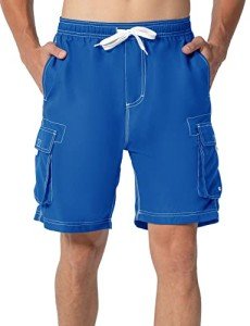 Rdruko Men's Quick Dry Swim Shorts - Sapphire Blue
