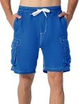 Rdruko Men's Quick Dry Swim Shorts - Sapphire Blue