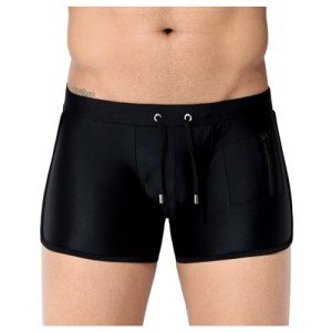 Black Quick Dry Men's Swim Briefs with Pockets