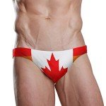 Men's Swim Brief with Gay Pride Flag Design
