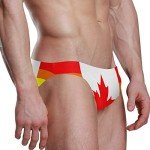 Men's Swim Brief with Gay Pride Flag Design