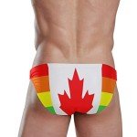 Men's Swim Brief with Gay Pride Flag Design