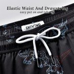 Men's 5.5" Dinosaur Print Swim Trunks