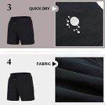 FEOYA Men's Quick Dry Swim Shorts with Pockets