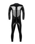 YouYayaZai Men's Black Faux Leather Catsuit - XL
