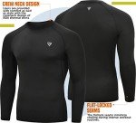 RDX Men's Quick-Dry Rash Guard and Base Layer