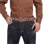 Men's 100% Full Grain Leather Cowboy Belt