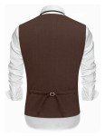 COOFANDY Slim Fit Herringbone Waistcoat for Men