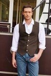 Men's Slim Fit Suede Leather Western Vest
