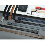 Men's Leather Ratchet Belt in Red