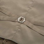 Men's Herringbone Tweed Suit Vest - Light Coffee