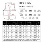 HISDERN Men's Olive Green Slim Fit Suit Vest