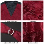 Men's Paisley Floral Waistcoat, Necktie & Pocket Square Set