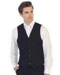 Gioberti Men's Black Formal Suit Vest, Medium