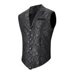 Men's Steampunk Gothic Vest - Black Waistcoat