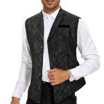 Men's Steampunk Gothic Vest - Black Waistcoat