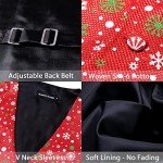 Men's Christmas V-neck Vest Set with Bowtie