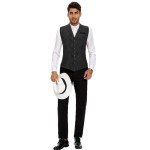 Men's Steampunk Gothic Vest - Black Waistcoat