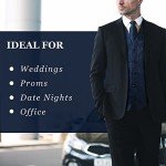 Navy Paisley Waistcoat and Bowtie Set for Men