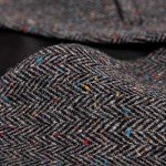 Men's Slim Fit Herringbone Tweed Vest - Grey