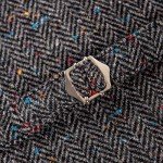 Men's Slim Fit Herringbone Tweed Vest - Grey