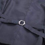 Navy Blue Slim Fit Tweed Vest for Men