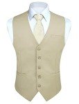Beige Men's Suit Vest for Formal Wear