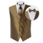 Men's Gold Pinstripe Suit Vest, Large