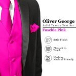 Fuchsia Pink Men's Formal Waistcoat and Accessories Set