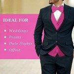 Fuchsia Pink Men's Formal Waistcoat and Accessories Set