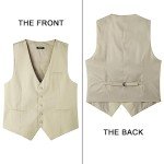 Beige Men's Suit Vest for Formal Wear