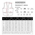 HISDERN Slim Fit Plaid Dress Vest for Men