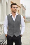 COOFANDY Men's V-Neck Sleeveless Slim Jacket
