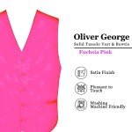 Fuchsia Pink Men's Formal Waistcoat and Accessories Set