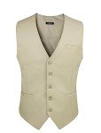 Beige Men's Suit Vest for Formal Wear