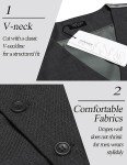 COOFANDY Men's V-Neck Sleeveless Slim Jacket